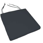 Galette de chaise ext�rieur imperm�able et d�houssable gris anthracite 40x40 cm