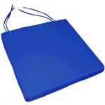 Galette de chaise extérieur imperméable et déhoussable bleu roi 40x40 cm Galette de chaise extérieur imperméable et déhoussable bleu roi 40x40 cm