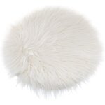 Galette de chaise oslo en coton blanc ivoire, diam�tre 32 cm ? atmosphera cr�ateur d'int�rieur �l�gante ...