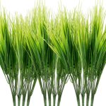 Galozzoit - 12 paquets de plantes artificielles herbe arbustes verts en plastique arbustes herbe de bl� ...