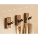 Galozzoit - 3 porte manteau - manteaux en bois, crochet mural pour chapeaux, cl�s, serviettes, portefeuilles, ...