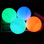 4 pcs lumire de piscine flottante, ip68 tanche boule lumineuse led, lampe de piscine  led 16 couleurs ...