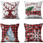 Galozzoit - 4 pi�ces de housses de coussin de no�l, housses de coussin de no�l, housses de coussin de ...