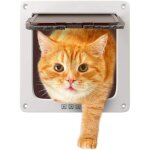 Galozzoit - chati�re � fermeture magn�tique 4 positions pour chats et chiens de petite taille - s