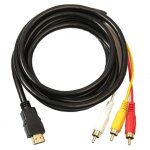Hdmi rca 3 câble hdmi vers rca convertisseur adaptateur câble cordon émetteur de transmission à sens ... Hdmi rca 3 câble hdmi vers rca convertisseur adaptateur câble cordon émetteur de transmission à sens ...