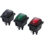 Galozzoit - interrupteur pour lampe - 3 pices interrupteur  bascule tanche on / off dpst 4 broches ...