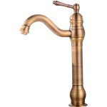 Galozzoit - mitigeur de lavabo pivotant � levier horizontal en bronze, applicable pour salle de bain ...
