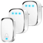 Sonnette sans fil, carillon sans fil exterieur etanche à 300 mètres de portée, kit de carillon avec led ... Sonnette sans fil, carillon sans fil exterieur etanche à 300 mètres de portée, kit de carillon avec led ...