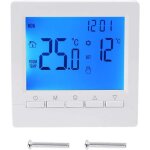 Galozzoit - thermostat mural intelligent avec cran lcd pour chauffage au sol - rtroclairage bleu