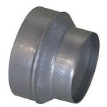 R�duction galva 200 - 125mm pour r�cuperateur d'air chaud de chemin�e