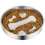 Gamelle anti - glouton chien, 22cm inox gamelle anti glouton chiens, gamelle chien, gamelle grande, gamelle ...