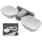 Gamelle bol pour chat petit chien - animaux de compagnie set sur�lev�e double gamelle support mural avec ...