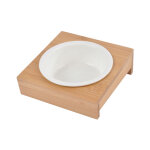 Gamelle en céramique avec support bois 12 cm Gamelle en céramique avec support bois 12 cm