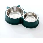 Gamelle pour chat, gamelles doubles, gamelle chat en acier inoxydable ensemble, mangeoirs et abreuvoirs ...