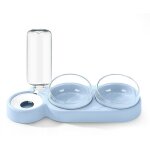 Gamelle pour chat double surleve, inclinaison  15 , gamelle anti - vomissements pour chat 3 en 1 ...