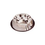 Gamelle pour chien en inox conique anti - glisse. d�signation : gamelle inox conique anti - glisse diam. ...