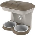 Gamelle pour chiens murale - 48 x 27 cm - taupe - livraison gratuite