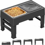 Gamelles chiens surélevées de 4 hauteurs, support surélevé avec gamelle de nourriture inoxydable de 1, ... Gamelles chiens surélevées de 4 hauteurs, support surélevé avec gamelle de nourriture inoxydable de 1, ...