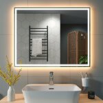 Miroir à capteur led, miroir de courtoisie à induction avec bluetooth, éclairage à intensité variable, ... Miroir à capteur led, miroir de courtoisie à induction avec bluetooth, éclairage à intensité variable, ...