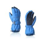 Gants chauds � doigts s�par�s pour enfants d'hiver de couleur unie gants de ski ext�rieur � cinq doigts ...