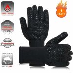 Gants isol�s r�sistants � la chaleur pour micro - ondes bbq no. 1 32 cm noirs