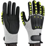 Gants de travail gants de m�canicien r�sistants aux coupures protection contre les coupures de niveau ...