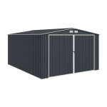 Garage en métal 18, 2 m² - avec kit d'ancrage inclus Garage en métal 18, 2 m² - avec kit d'ancrage inclus