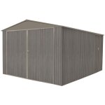 Chalet&jardin - garage mtal - aspect bois vieilli - 17, 47 m - gris