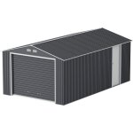 Duramax - garage métal grande hauteur - 19, 95m² x h. 2, 60 m - anthracite Duramax - garage métal grande hauteur - 19, 95m² x h. 2, 60 m - anthracite