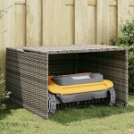 Garage pour robot tondeuse gris 86x90x52 - 57 r�sine tress�e