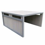 Helloshop26 - garage robot tondeuse toit en pente bois massif abri 80 cm gris Helloshop26 - garage robot tondeuse toit en pente bois massif abri 80 cm gris