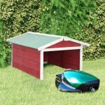 Garage de tondeuse � gazon 72x87x50 cm rouge et blanc sapin vidaxl red
