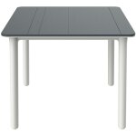 Garbar - noa table carrée intérieure, extérieure 90x90 pied blanc - tableau gris foncé Garbar - noa table carrée intérieure, extérieure 90x90 pied blanc - tableau gris foncé
