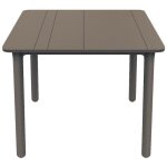 Garbar - noa table carre intrieure, extrieure 90x90 pied chocolat - tableau chocolat