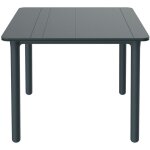 Noa table carre intrieure, extrieure 90x90 pied gris fonc - tableau gris fonc - garbar