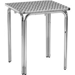 Garbar raya table carr�e int�rieure, ext�rieure 60x60 gris inox