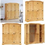 Garde - robe avec 3 portes gamme corona pin mexicain - garderobe - armoire - placard - meuble mexicain ...