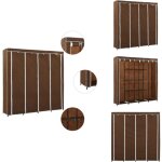 Garde - robe avec 4 compartiments marron 175x45x170 cm - armoire - meuble rangement - armoire penderie ...