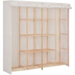 Garde - robe blanc 173x40x170 cm tissu