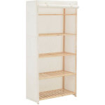 Garde - robe blanc 79 x 40 x 170 cm tissu