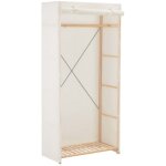 Garde - robe blanc 79 x 40 x 170 cm tissu - vidaxl