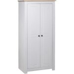 Garde - robe blanc 80x50x171, 5 cm pin massif assortiment panama