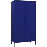 Garde - robe bleu marine 90x50x180 cm acier vidaxl Garde - robe bleu marine 90x50x180 cm acier vidaxl