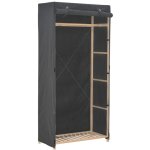 Garde - robe gris 79 x 40 x 170 cm tissu