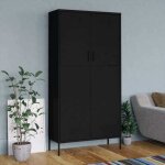 Garde - robe noir 90x50x180 cm acier vidaxl