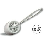 Garde - robe wc combin brosse balayette wc boule avec socle porte balai modle basique en plastique ...