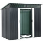 Gardebruk - abri de jardin en acier galvanis� 3, 35m� 2 fen�tres fondation incluse porte coulissante ...