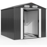 Gardebruk - abri de jardin en mtal anthracite - 14, 65 m - cabane / remise de jardin - rangement vlos ...