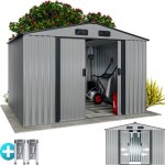 Gardebruk - abri de jardin m�tal xxl 5m� fondation 260x205x180cm porte coulissante rangement outils cabane ...