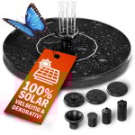 Gardebruk fontaine solaire flottante 7 buses noir 1, 4 watt pompe  eau bassin jardin panneau solaire ...